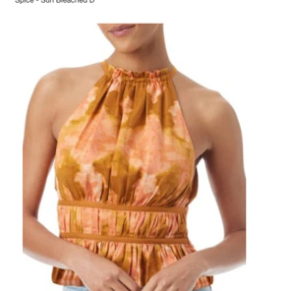 Sam Edelman Sleeveless Halter Top Felicia - Pumpkin Spice